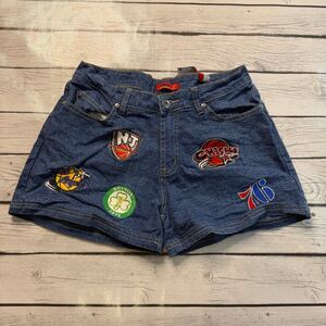 Soho Babe NBA Team Logo Patched Shorts Early 2000's Era